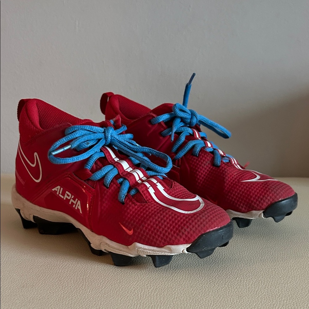 Nike Kids Red and Blue Alpha Cleats
